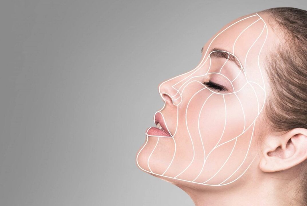 masážne linky na tvár na omladenie pokožky